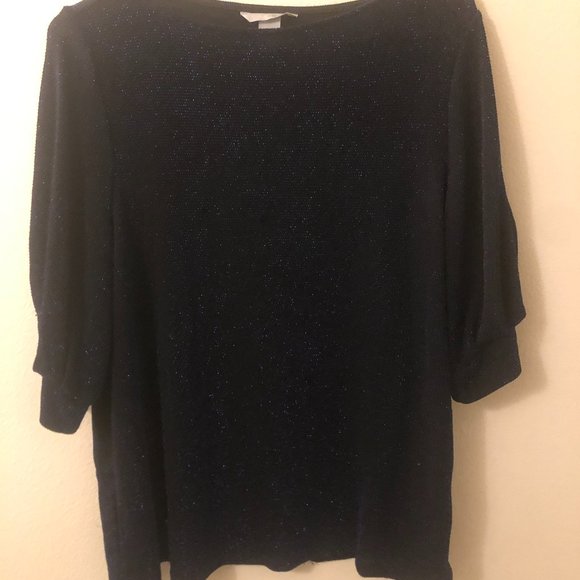 H&M Women's Sparkly Flowy Knit Top - Picture 1 of 8
